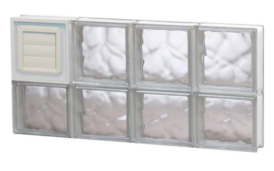 32" X 14" Dryer Vented Glass Block Windows