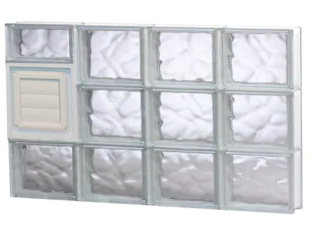 32" X 18" Dryer Vented Glass Block Windows