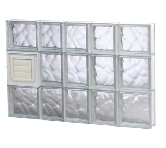 32" X 24" Dryer Vented Glass Block Windows