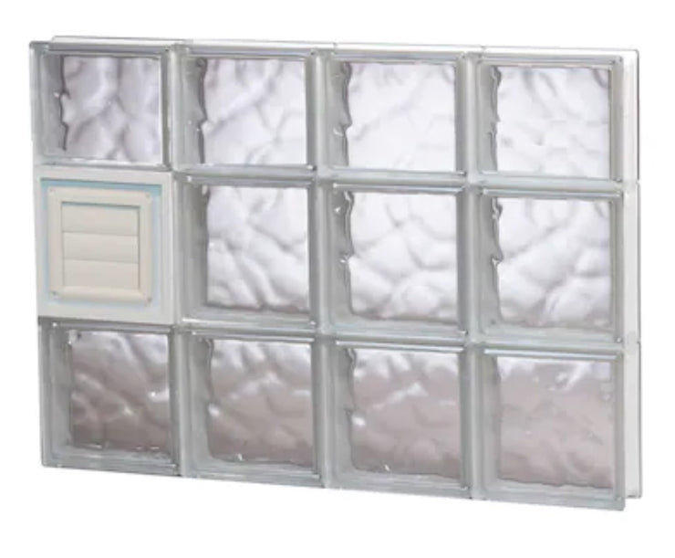 32" X 22" Dryer Vented Glass Block Windows