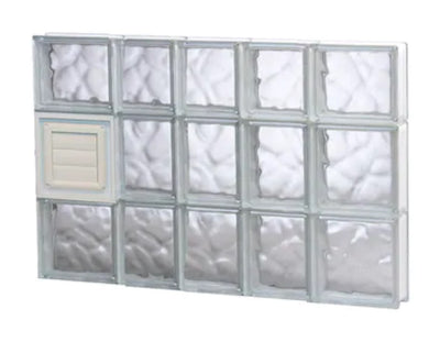34" X 22" Dryer Vented Glass Block Windows