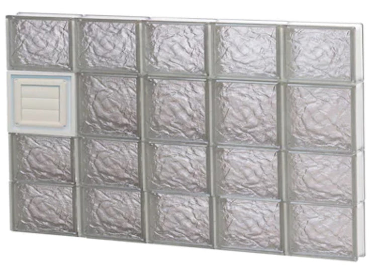 40" X 26" Dryer Vented Glass Block Windows