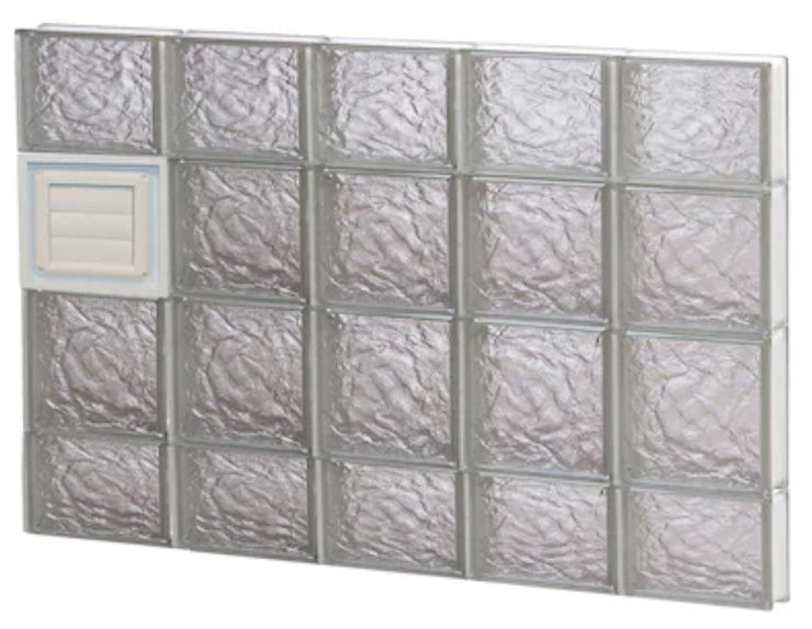 40" X 28" Dryer Vented Glass Block Windows